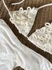 Bikini Sexy de Color Sólido 2026 Nuevo Estilo Traje de Baño de Dos Piezas para Mujer Comercio Transfronterizo Estilo Europeo y Americano con Atar Bikini Fresco