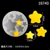 Molde de Silicone com Combinação de Estrela de Cinco Pontas Coração Lua para Chaveiro Pingente Pingente Decoração com Cola Artesanal