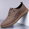 Transfronteiriça novo confortável versátil 2026 Primavera/Outono masculino novo diário casual sapatos de couro masculino verão respirável slip-on