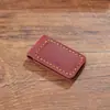 Porta-Notas Magnético de Couro de Vaca Porta-Marcadores Magnético Retrô de Couro Crazy Horse Porta-Papelaria Puramente Costurado à Mão