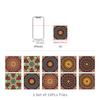Conjunto Incarnate Adesivos de Azulejos Mandala Criativos 10 Peças Filme de Cristal Autoadesivo Cozinha À Prova D'Água Decorativo Adesivos de Renovação de Parede
