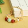 Pulsera de Jade Natural Birmano Grado A Aiyu Estilo Étnico Venta al por Mayor de Fábrica Dropshipping S4040902