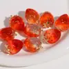 Estilo coreano mismo estilo degradado manchado hoja metálica fresa colgante resina accesorios diy aretes hechos a mano materiales para accesorios del cabello