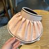 Chapéu Estilo Novo 2023 Feminino Verão Exterior Protetor Solar Chapéu de Sol Ajustável Cobertura Facial Moda Grande Aba Vazio no Topo Chapéu de Sol