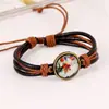 Joyería Punk Nueva Gema del Tiempo Pulsera Joyería de Exportación Pulsera de Cuero Tejido Pulsera de Cuero Vacuno
