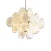 Lustre de Vidro Murano Transfronteiriço Francês Retrô de Alto Padrão para Sala de Jantar Luz de Luxo Leve Luminárias de Arte para Quarto