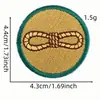 Nuevo Parche de Tela Redondo Bordado de Dibujos Animados Insignia de Aventura al Aire Libre Parche de Etiqueta de Tela Parche Termoadhesivo Accesorios para Ropa Venta al por Mayor