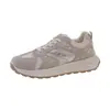 Tênis Dad Shoes Feminino 2026 Novo Modelo com Solado Grosso e Aumento de Altura Oculto, Sapatos Esportivos Casuais de Couro Genuíno para Mulheres Baixas
