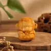 Pingente de cabaça esculpida feito de madeira de cipreste chinês, um item decorativo para carros, bolsas e como ornamento decorativo