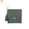 Ins Lindo Monedero de PU Monedero Portátil con Solapa para Monedas Monedero para Pantalones con Borla Soporte para Tarjeta de Identificación Antiperdida Almacenamiento Soporte para Tarjetas