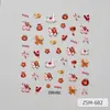 Pegatinas para Uñas 2026 Año del Caballo Rojas Festivas con Foil Dorado Dibujos Animados Decoraciones para Uñas Pegatinas para Uñas 5D Tridimensionales en Relieve