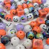 Venda Quente Transfronteiriça Contas de Furo Reto Fantasma Abóbora de Halloween Contas Coloridas Banhadas a UV Acessórios para Joias Artesanais DIY com Contas