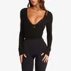 Top de yoga de manga larga transfronterizo para mujer, top de yoga con tiras cruzadas en la parte delantera, estilo ballet, versátil para deportes y fitness
