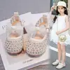 2026 Zapatos Mary Jane para Niñas Hada Cielo Estrellado con Pedrería Malla de Encaje con Lazo Sandalias de Punta Cerrada para Bebé