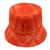 Estilo europeo y americano INS moda estampada de flor de anacardo sombrero de pescador moda callejera sombrero de cubo plegable sombrero de sol de doble cara venta al por mayor