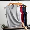Homens Gelo Seda Malha Oca Cool Vest Masculino Verão Colete Fino Slim Fit Esportes respirável Fitness Bottoming Shirt