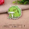 Parches de Tela Bordados al por Mayor Transfronterizos, Parches de Decoración para Ropa Verdes de Caricatura de Caracol Pequeño Lindo Bordados por Computadora