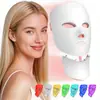 Mascarilla Facial LED de Fotón para Rejuvenecimiento Facial Transfronteriza Mascarilla Táctil de Luz Roja y Azul de Siete Espectros para el Hogar Facial Transfronterizo