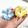 Cabeça de frangipani artificial Pente de cabelo coreano grampo de cabelo material de flor acessórios salão de casamento flor feita à mão decorativa adereços de fotografia