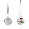 Placa de aluminio transparente de doble cara para manualidades navideñas, colgante de árbol de Navidad de plástico, pequeñas decoraciones navideñas redondas.