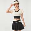 Nueva popular falda deportiva para mujer con abertura que cubre el abdomen, adelgazante, traje de baño para aguas termales que cubre el abdomen, venta al por mayor