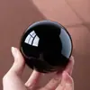 Adorno de Bola de Cristal de Obsidiana Bola de Cristal Negra Sala de Estar Dormitorio Oficina Piedra Cruda Pulida Perteneciente a los Cinco Elementos del Agua