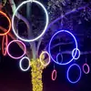 Luz de Estrella LED Bajo Voltaje Estrella de Cinco Puntas Luz de Luna Impermeable para Exteriores Luz Colgante para Árboles Iluminación de Árboles Forma Luz Circular