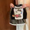 Elegante atuendo de otoño para niñas, nueva colección 2026: Top de manga larga y pantalones de pierna ancha con estampado de leopardo, un conjunto de dos piezas de moda para niñas pequeñas