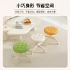Taburete Pequeño Móvil para el Hogar Aprendizaje para Caminar Taburete con Ruedas Deslizantes para Juntas Taburete Móvil para Cambiar Zapatos en la Sala de Estar Plástico Rueda Universal Baja