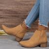 Comércio Exterior Europeu e Americano 2024 Outono e Inverno Novas Botas de Moda Femininas Botas Martins Retrô Chelsea de Couro Casuais Tamanho Plus Botas Femininas