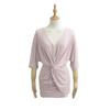 Estilo Desejo Puro Sexy Vestido Decote V Manga Sete Pontos Feminino Verão Novo Plissado Cintura Torcida Elegante Saia Quadril