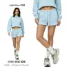 Ropa de Mujer Cai Xiang Dao Superventas Transfronterizo Sudadera Estilo Americano Ins de 350g con Forro Polar y Cuello Semi Alto Color Dopamina