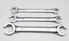 Llave de Tubo de Aceite de Doble Cabeza, Herramienta de Llave Especial de Desmontaje para Tuberías de Aceite de Reparación Automotriz, Llave Inglesa Abierta de Doble Cabeza, Nervada Plana, Arenada