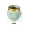 Maceta de Plástico Imitación Cerámica Estilo Nórdico Personalidad Creativa Borde Dorado Pothos Maceta para Suculentas Jarrón Retro Fabricante Venta al por Mayor