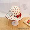 Chapéu de Bebê Menina Primavera e Verão Estilo Oeste Fofo Chapéu de Pescador Chapéu de Bebê Estilo Princesa Laço Chapéu de Sol Infantil