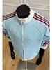 Jaqueta moderna com gola alta, cardigã masculino retrô, moletom, estilo faculdade americana, design de três listras, top esportivo de outono