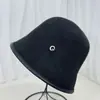 Sombrero de Pescador Estilo Coreano Estilo Fragante para Mujer Otoño e Invierno Estilo Occidental Todo Fósforo Sombrero de Cubo Tejido para Cara Pequeña Cálido Borde de Cuero Sombrero de Cubeta