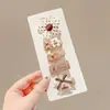 Presilha de Cabelo Cartoon Fofa Estilo Coreano para Meninas, Bebês, Presilhas para Suor, Não Danifica, Presilhas para Pelugem, Presilhas Totalmente Envoltas em Tecido, Acessórios de Cabelo