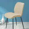 Funda elástica curvada para silla de comedor color liso para el hogar forma irregular universal para hotel restaurante funda de silla totalmente cerrada funda de silla a prueba de polvo resistente al desgaste