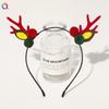 Qiyue Pinza para el Cabello Diadema Navideña Transfronteriza Copo de Nieve Reno Diadema Navideña para Personas Mayores Banda para el Cabello Tocado Accesorios para el Cabello Venta al por Mayor