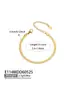 Conjunto de Accesorios para Mujer con Cadena de Hueso de Serpiente Plana Europea y Americana Transfronteriza, Pulsera, Tobillera, Acero Inoxidable 316L Chapado en Oro Real de 18K