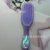 Pente de Massagem Tt Iridescente Galvanizado com Dentes Macios, Antiemaranhamento, Suave no Couro Cabeludo, Cuidado Suave com os Fios, Modelagem Volumizante, Pente de Massagem para Cabelo