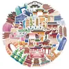 50 Pegatinas Originales de Arquitectura de la Ciudad de Zhejiang Pegatinas Creativas de Viaje para Cuaderno de Ciudad Decoración para Taza de Agua