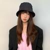 Chapéu Bucket Jeans Estilo Japonês Retrô Reversível para Mulheres, Versátil, Emagrecimento Facial, Proteção Solar, Circunferência da Cabeça Grande