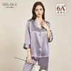 Nuevo Estilo Primavera y Verano 2026 Pijama de Seda de 19 mm para Mujer, Conjunto de Ropa para el Hogar Simple de Seda de Morera 100% de Alta Gama