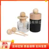 Suministro de Bolas de Madera Difusoras de Aceites Esenciales, Palitos de Madera Aromaterapia de Pino, Botellas de Vidrio con Tapas de Madera, Adecuado para Botellas de Aceites Esenciales, Madera Difusora