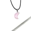 Pingente Lua Pequena Transfronteiriço 13*18mm Material Jade Pingente de Vidro Formato Crescente Colar DIY Acessórios de Joias Venda por Atacado