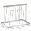 Suporte de xícaras estilo chinês, prateleira de armazenamento de xícaras, suporte para pendurar xícaras de vidro, suporte para xícaras de chá de cabeça para baixo, prateleira para copos de água na sala de estar