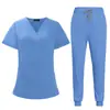 Uniforme de Enfermería Lavable para Mujer, Conjunto de Uniforme Médico, Uniforme Médico de Comercio Exterior, Ropa de Doctor, Uniforme Médico, Conjunto de Manga Corta Estilo Europeo y Americano