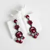 Pendientes Amazon transfronterizos, extragrandes, electrochapados, elegantes, de estilo largo, con un toque de alta gama, adornados con borlas y pedrería negra